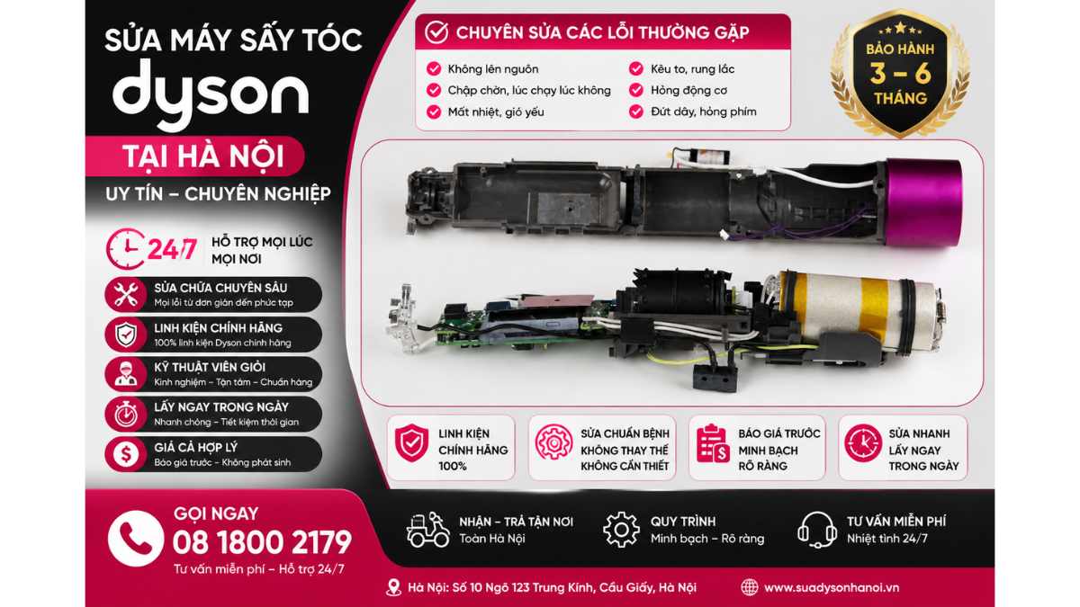 Cam Kết Dịch Vụ Sửa máy sấy tóc Dyson