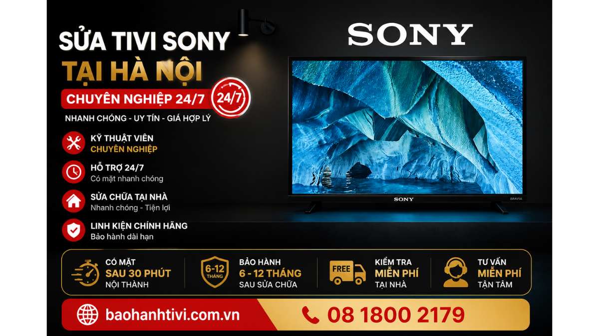 Sửa Tivi Sony Tại Hà Nội Uy Tín – Chuyên Nghiệp 24/7 | Gọi 08 1800 2179