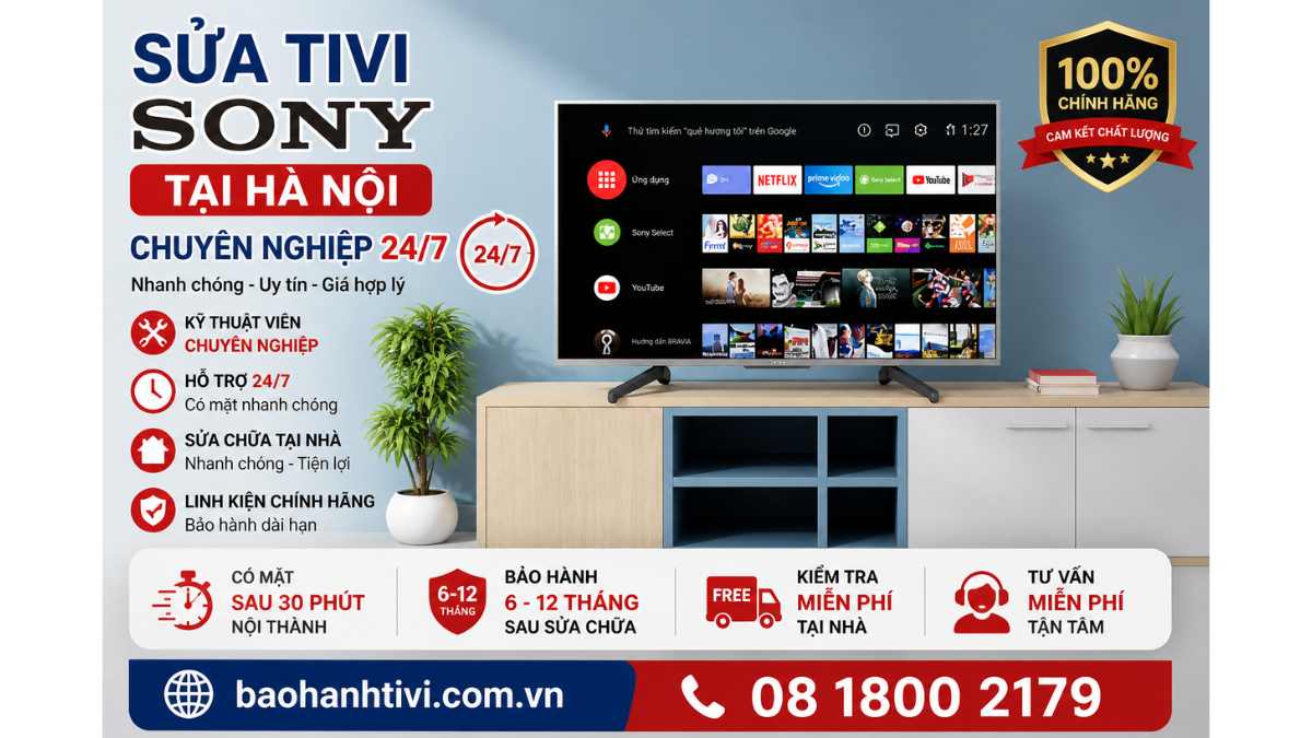 Quy Trình Sửa Tivi Sony Tại Hà Nội Chuyên Nghiệp
