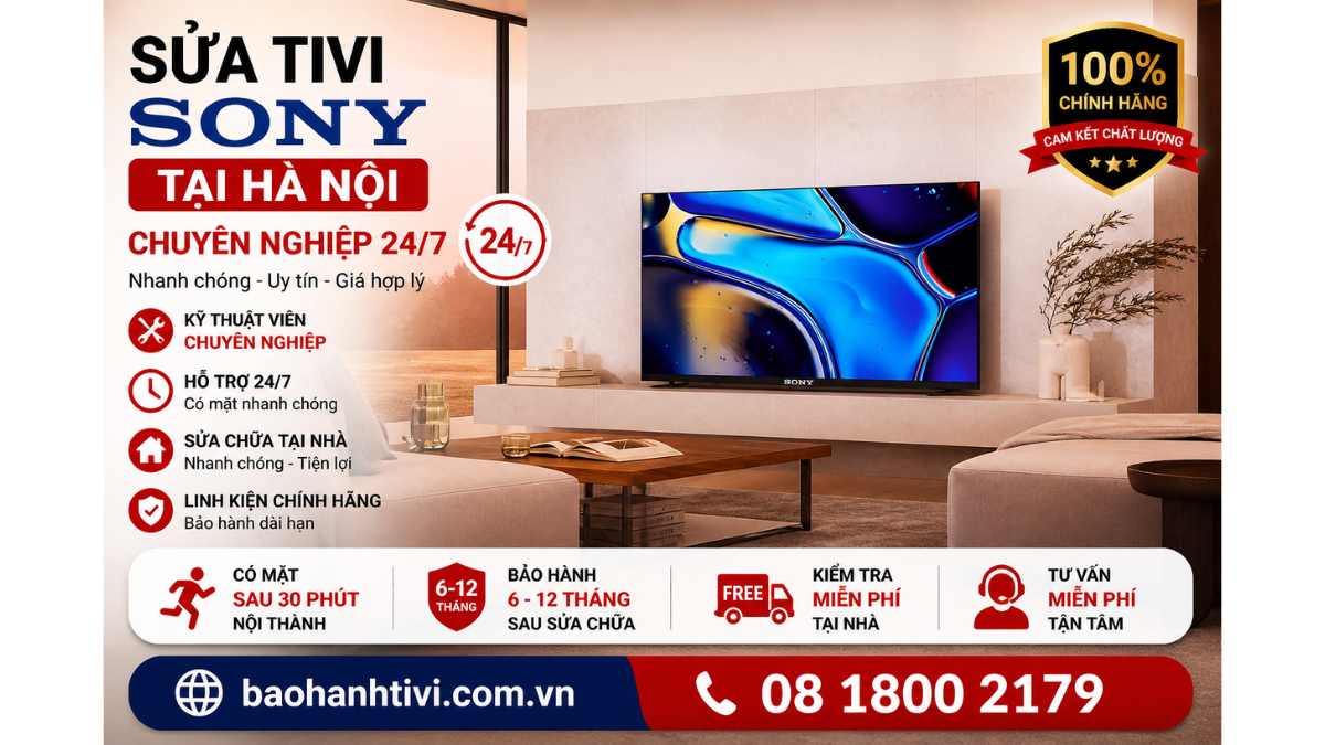 Cam Kết Dịch Vụ Sửa Tivi Sony Hà Nội