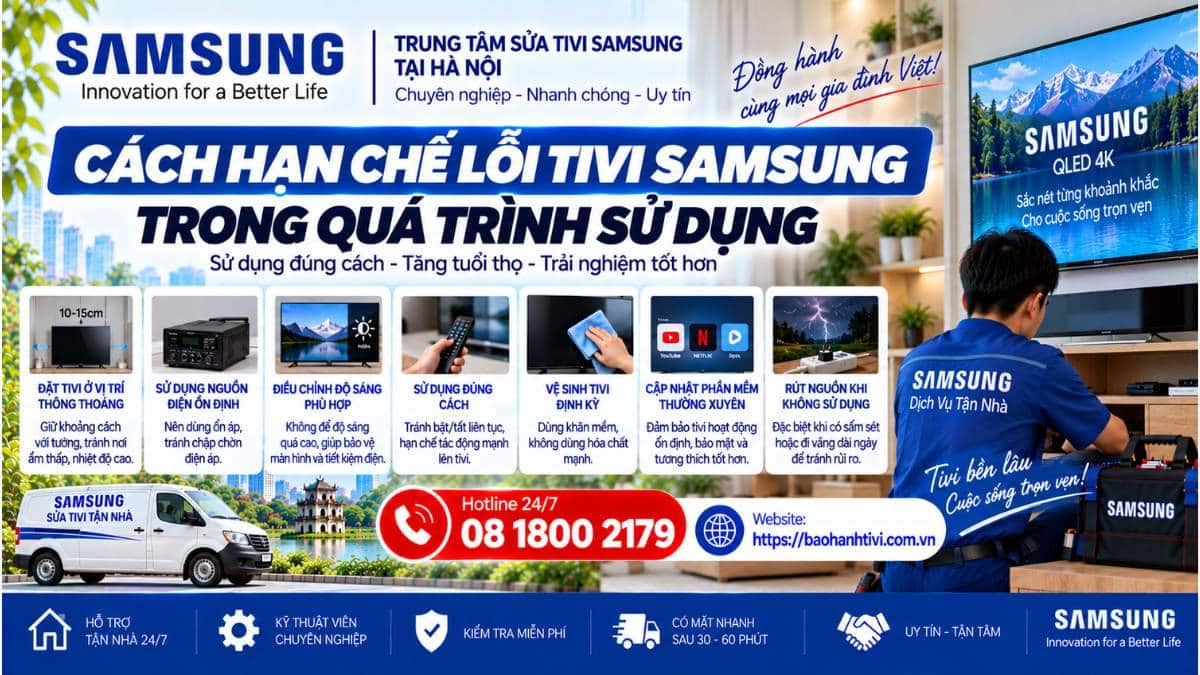 Cách Hạn Chế Lỗi Tivi Samsung Trong Quá Trình Sử Dụng Uy Tín 📞 Hotline: 08 1800 2179 🌐 Website: https://baohanhtivi.com.vn
