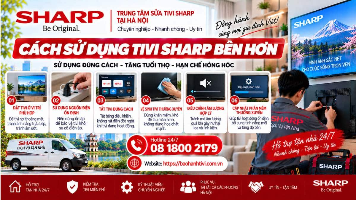 Cách Sử Dụng Tivi Sharp Bền Hơn Uy Tín 📞 Hotline: 08 1800 2179 🌐 Website: https://baohanhtivi.com.vn