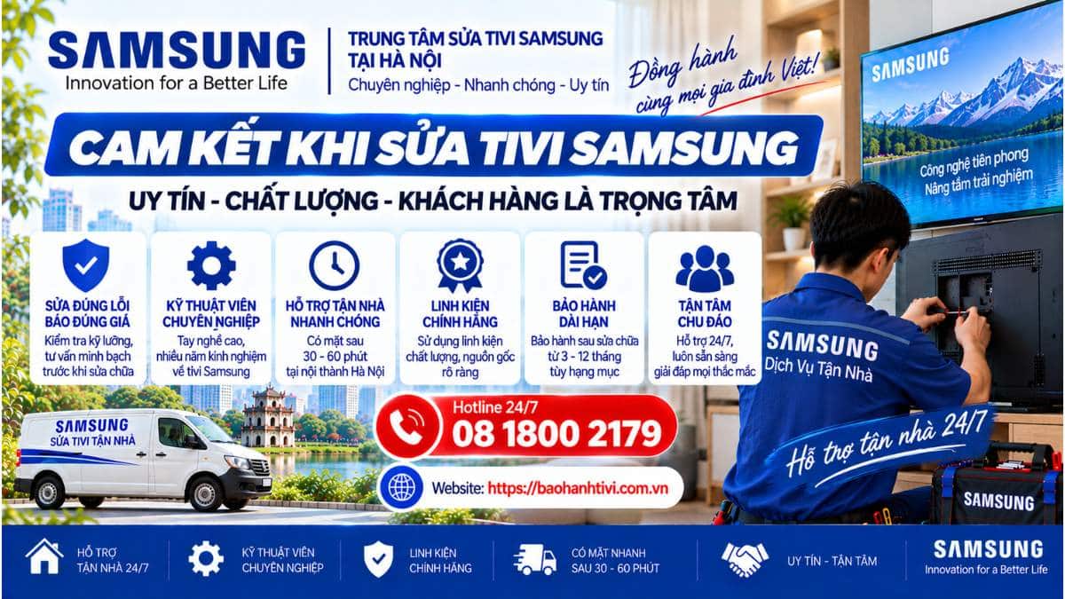 Cam Kết Khi Sửa Tivi Samsung Uy Tín 📞 Hotline: 08 1800 2179 🌐 Website: https://baohanhtivi.com.vn