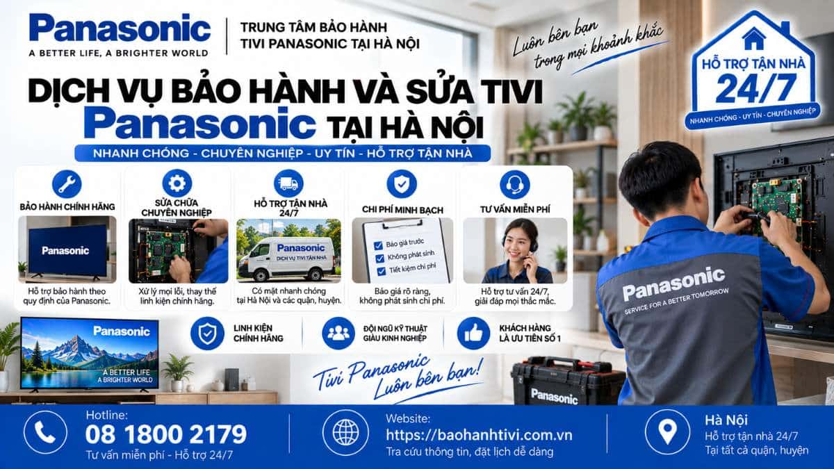 Dịch Vụ Bảo Hành Và Sửa Tivi Panasonic Tại Hà Nội Uy Tín 📞 Hotline: 08 1800 2179 🌐 Website: https://baohanhtivi.com.vn