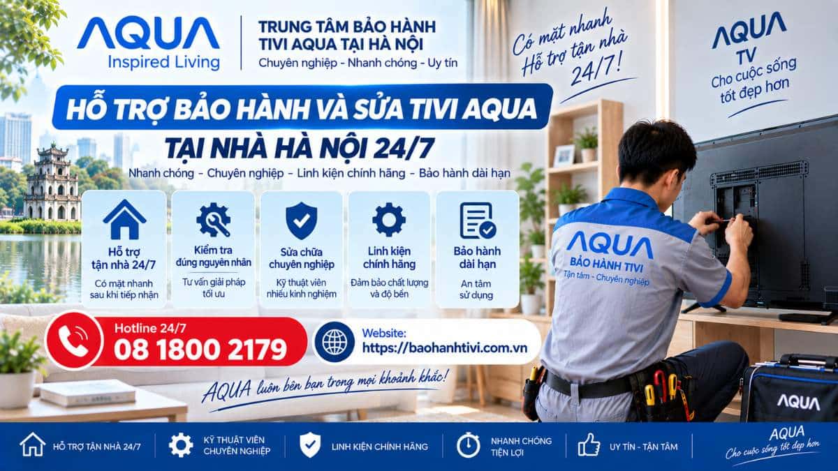 Hỗ Trợ Bảo Hành Và Sửa Tivi AQUA Tại Nhà Hà Nội 24/7 Uy Tín 📞 Hotline: 08 1800 2179 🌐 Website: https://baohanhtivi.com.vn