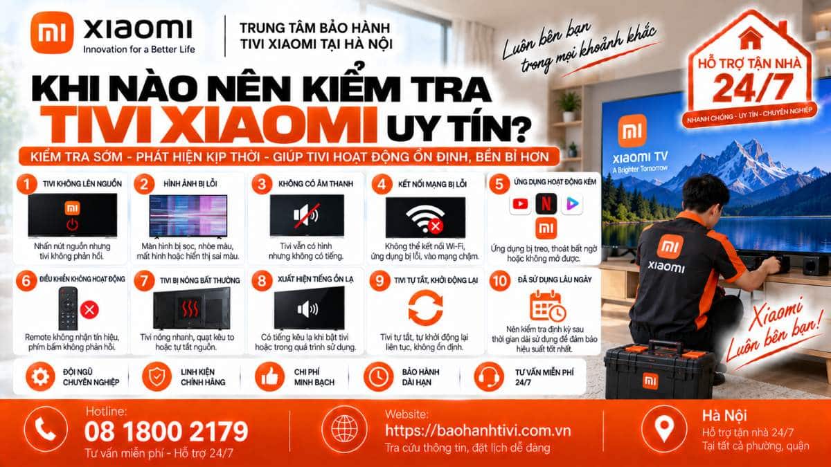 Khi Nào Nên Kiểm Tra Tivi Xiaomi Uy Tín 📞 Hotline: 08 1800 2179 🌐 Website: https://baohanhtivi.com.vn