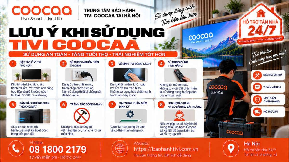 Lưu Ý Khi Sử Dụng Tivi Coocaa Uy Tín 📞 Hotline: 08 1800 2179 🌐 Website: https://baohanhtivi.com.vn