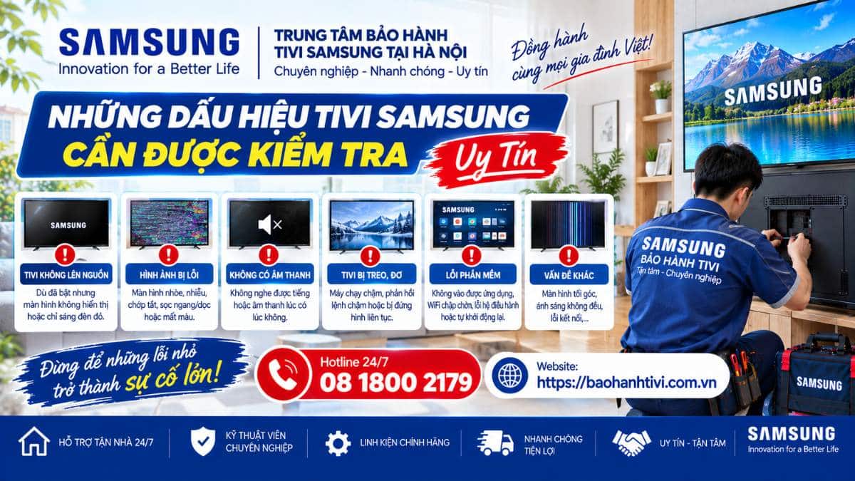 Những Dấu Hiệu Tivi Samsung Cần Được Kiểm Tra Uy Tín 📞 Hotline: 08 1800 2179 🌐 Website: https://baohanhtivi.com.vn