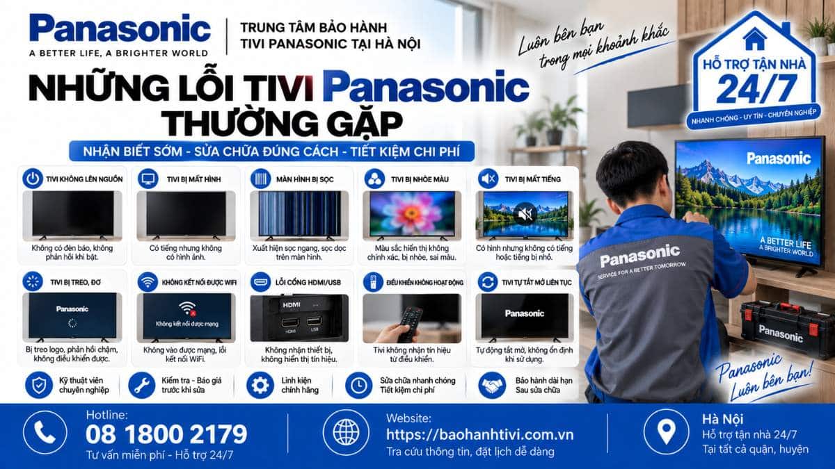 Những Lỗi Tivi Panasonic Thường Gặp Uy Tín 📞 Hotline: 08 1800 2179 🌐 Website: https://baohanhtivi.com.vn