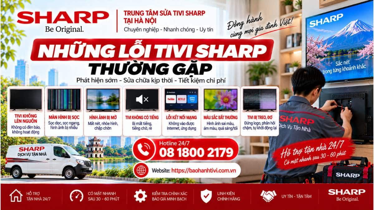 Những Lỗi Tivi Sharp Thường Gặp Uy Tín 📞 Hotline: 08 1800 2179 🌐 Website: https://baohanhtivi.com.vn