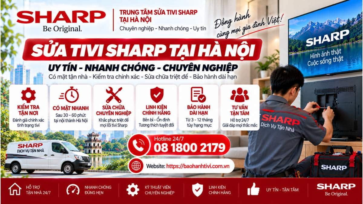 Sửa Tivi Sharp Tại Hà Nội Uy Tín 📞 Hotline: 08 1800 2179 🌐 Website: https://baohanhtivi.com.vn
