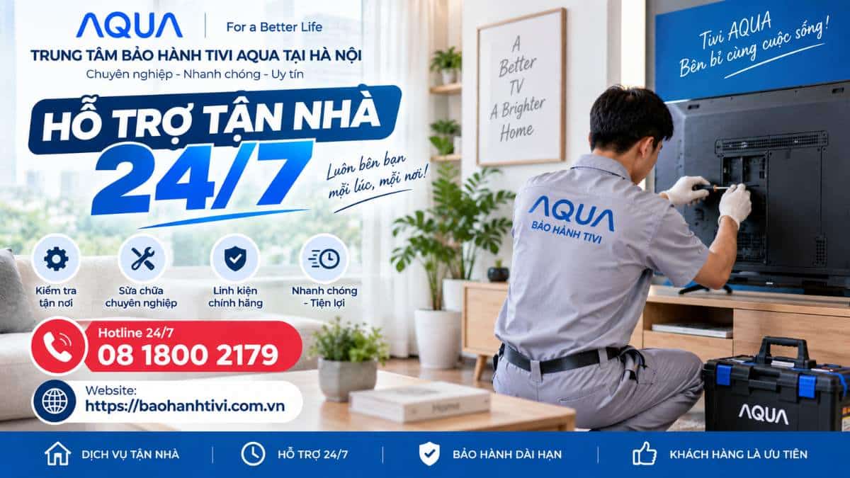 Trung Tâm Bảo Hành Tivi AQUA Tại Hà Nội Uy Tín 📞 Hotline: 08 1800 2179 🌐 Website: https://baohanhtivi.com.vn