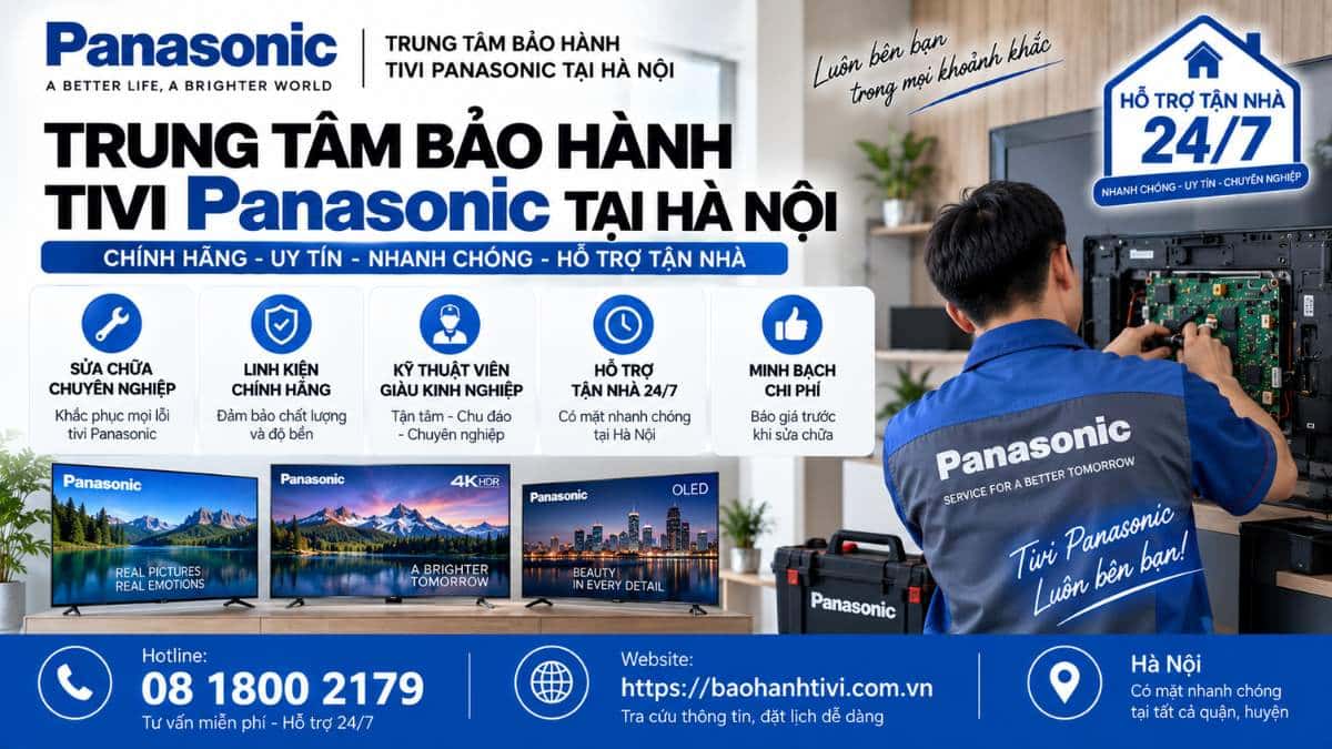 Trung Tâm Bảo Hành Tivi Panasonic Tại Hà Nội Uy Tín 📞 Hotline: 08 1800 2179 🌐 Website: https://baohanhtivi.com.vn