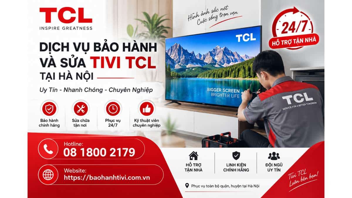 Dịch Vụ Bảo Hành Và Sửa Tivi TCL Tại Hà Nội
Uy Tín 📞 Hotline: 08 1800 2179 🌐 Website: https://baohanhtivi.com.vn