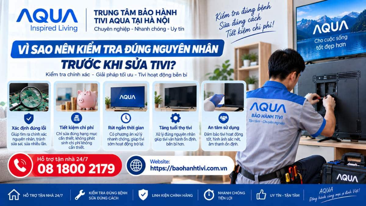 Vì Sao Nên Kiểm Tra Đúng Nguyên Nhân Trước Khi Sửa Tivi? Uy Tín 📞 Hotline: 08 1800 2179 🌐 Website: https://baohanhtivi.com.vn